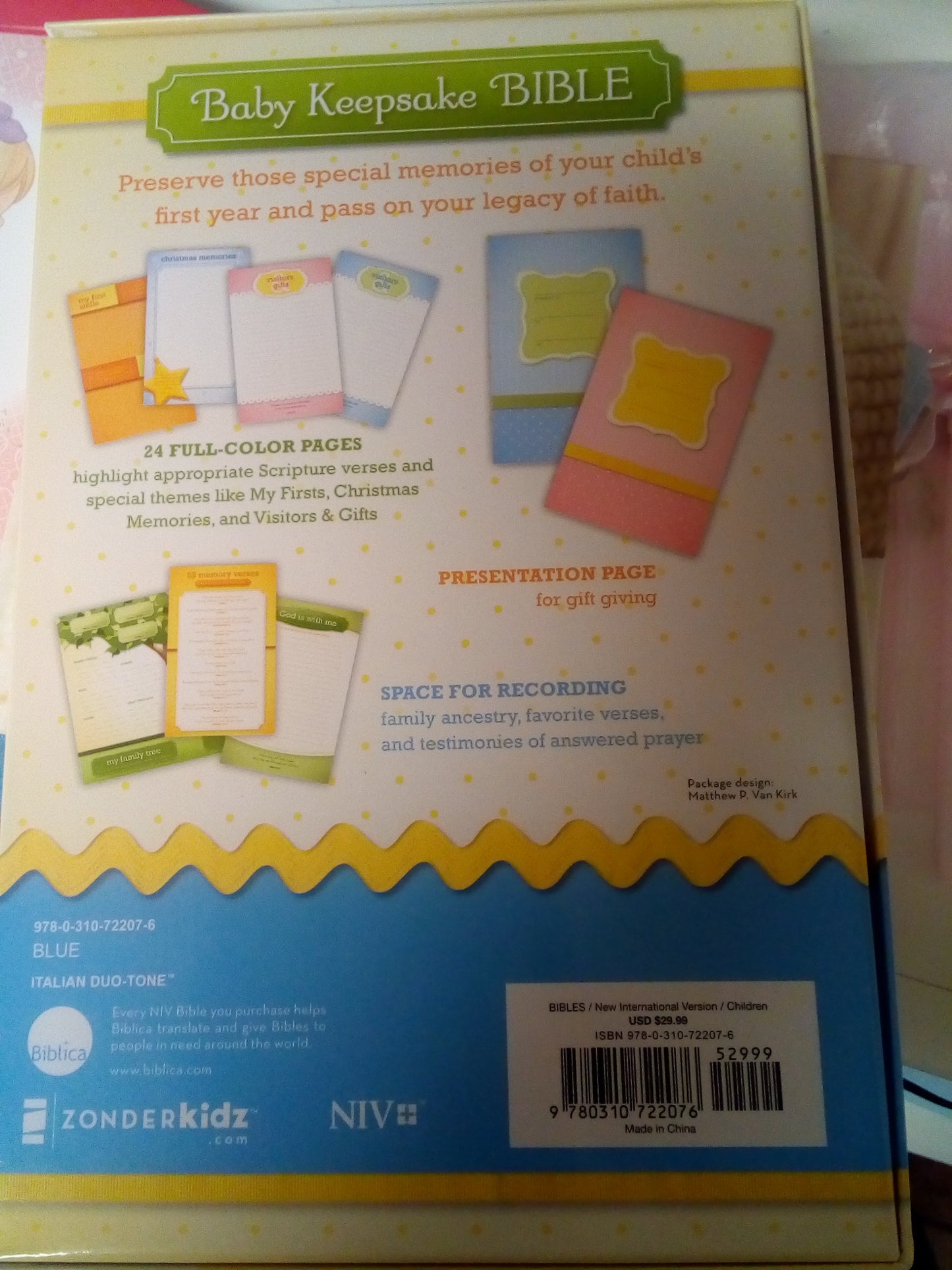 Baby keepsake Bible — photo 2, The Gospel Bookstore