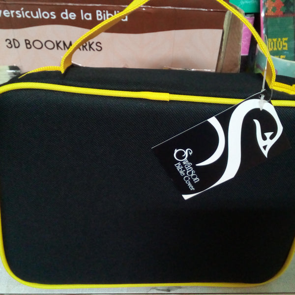 Swanson Bible Cover. Black and Yellow