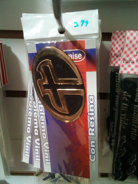 Emblema vinil con resina