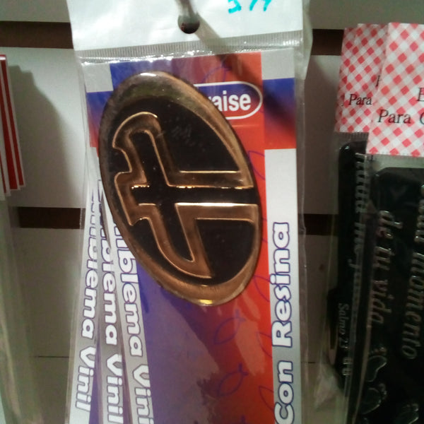 Emblema vinil con resina