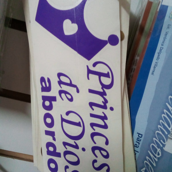 STICKER PRINCESA DE DIOS ABORDO