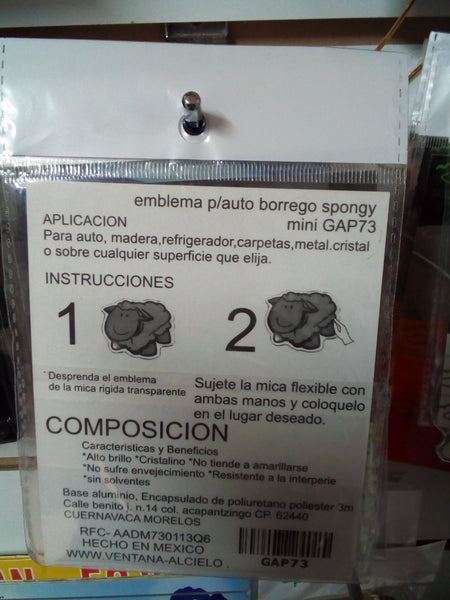 Emblema para auto BORREGO SPONGY