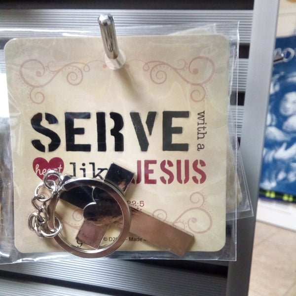 SERVE WITH A HEART LIKE JESUS. Llavero Keychain