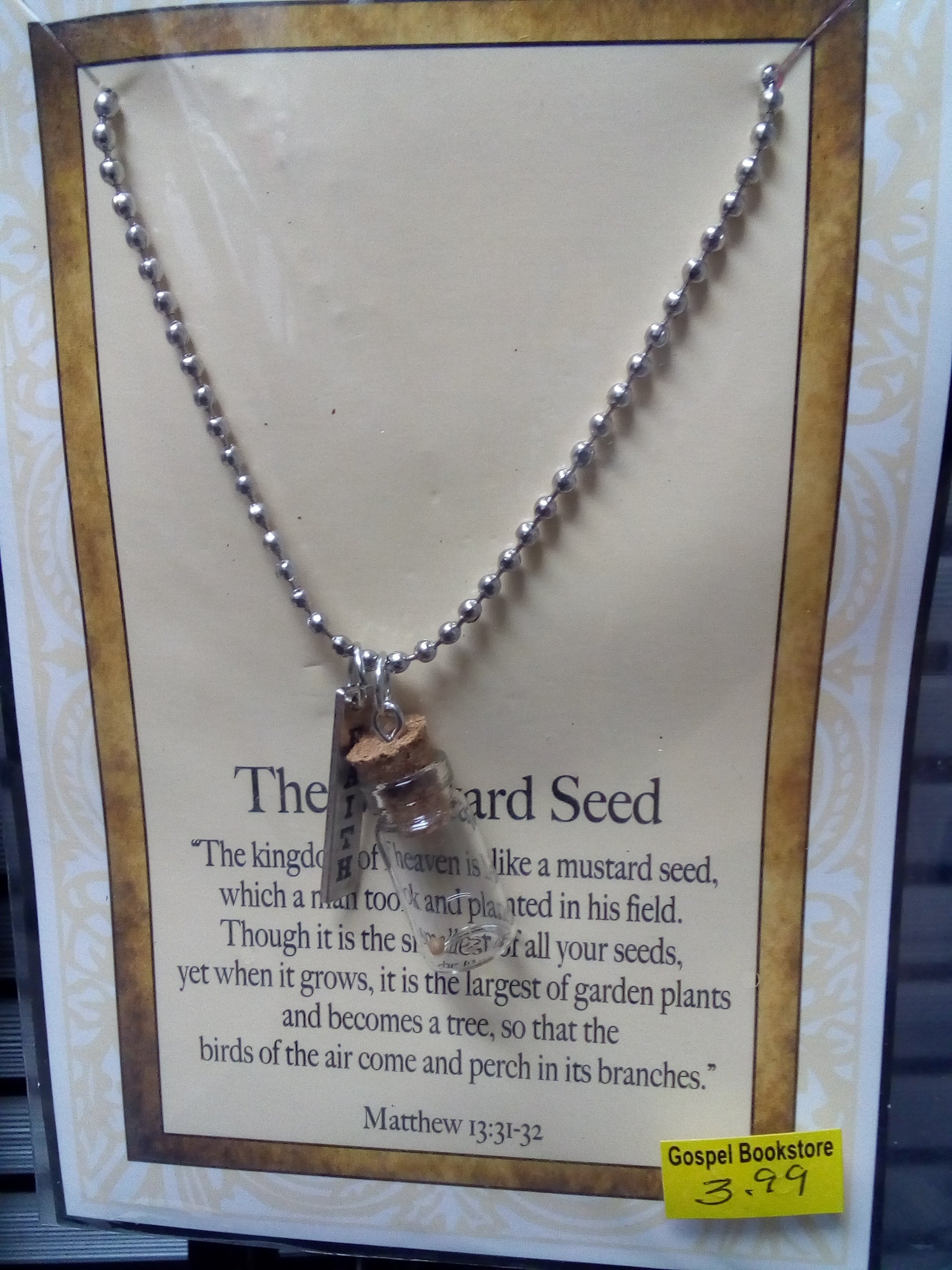 THE MUSTARD SEED NECKLACE — available at The Gospel Bookstore
