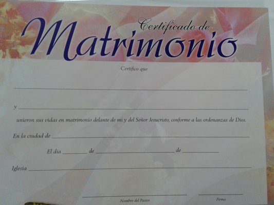 Certificados — available at The Gospel Bookstore