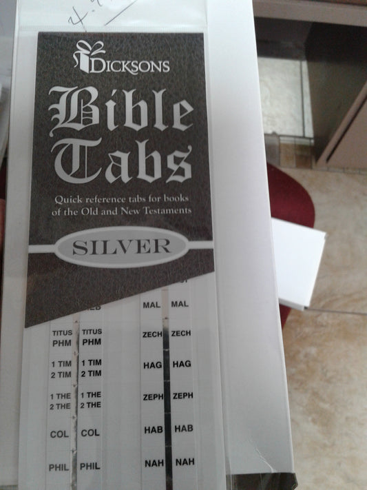 Silver Bible tabs — available at The Gospel Bookstore