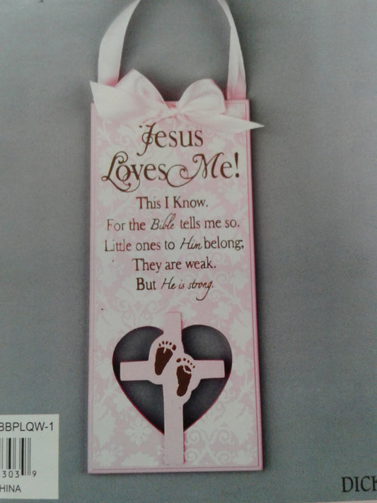 Jesus loves me girl Wall plaque
