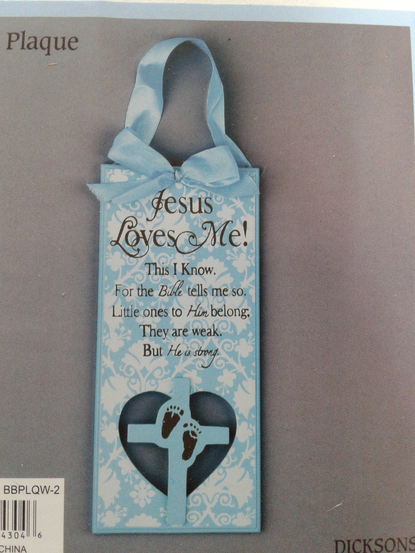 Jesus loves me boy wall plaque