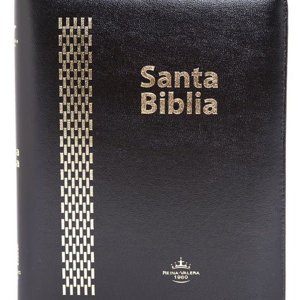 Santa Biblia Letra Gigante de 14 puntos con Cierre - Reina-Valera 1960 RVR - imitación piel - negro con indice 