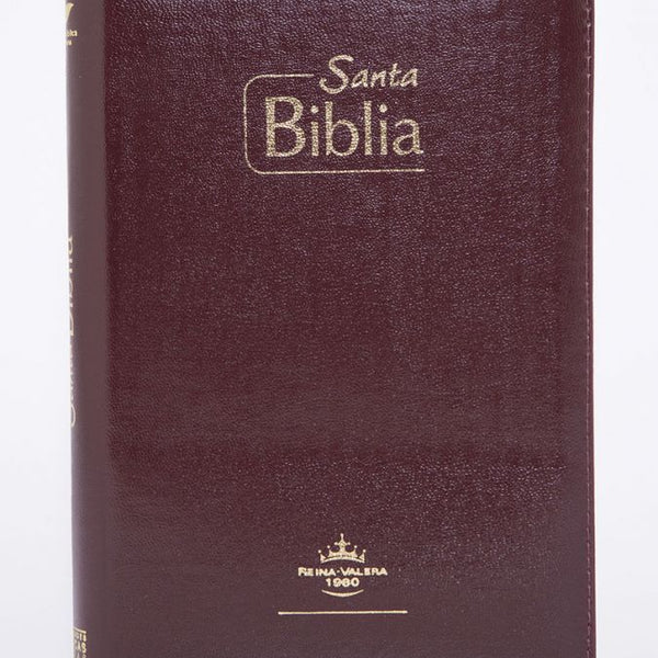 Biblia Edición Misionera para Evangelizar con Cierre - Reina Valera 1960 - imitación piel color vino 