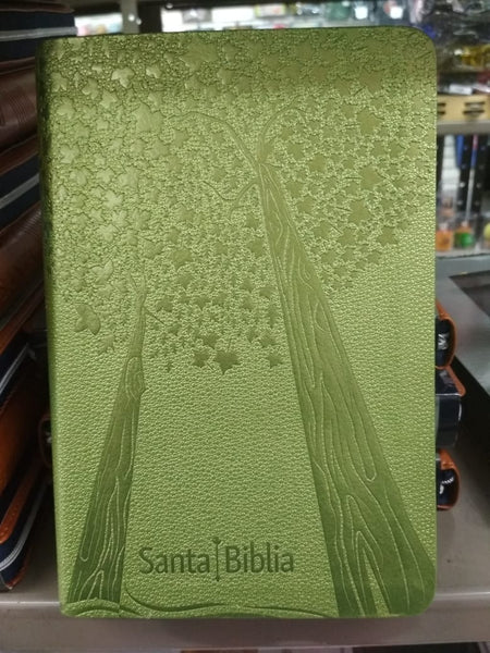 Biblia NTV verde árboles edición ariel