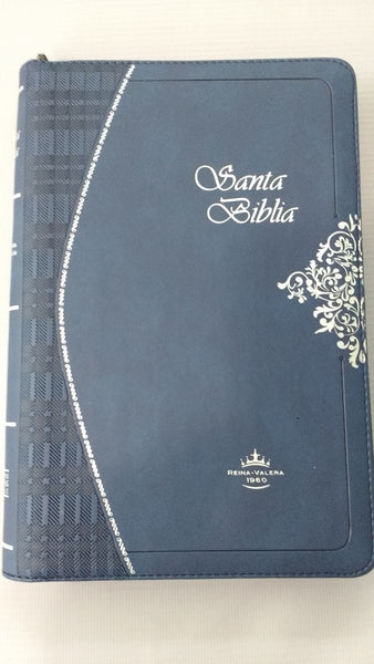 Biblia Mediana Ultrafina Indice Cierre Azul