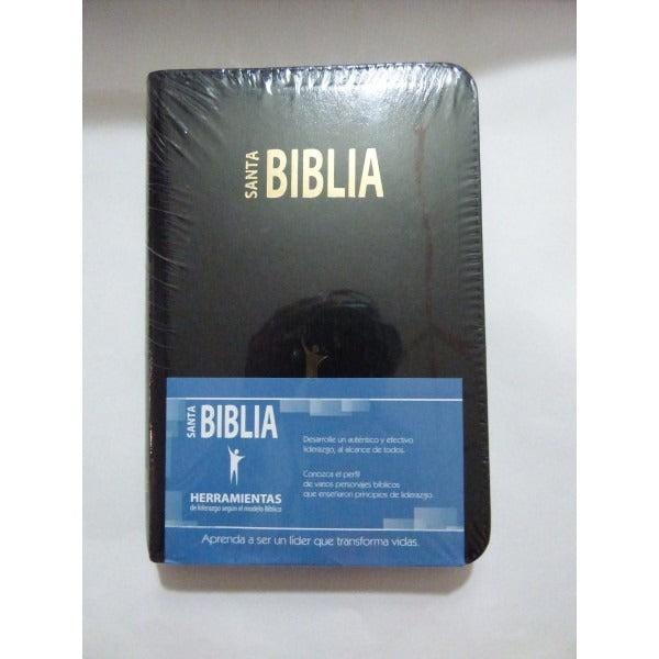 BIBLIA RVR60 MANUAL PERCALINA NEGRA CIERRE INDICE CON HERRAMIENTAS DE LIDERAZGO SEGUN EL MODELO BÍBLICO