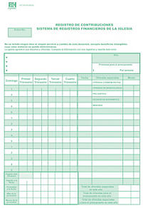 Span-Record Of Contributions (Registro De Cloontribuciones) (Cf-11) (Pack Of 100) 