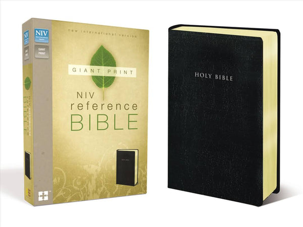 NIV, Reference Bible, Giant Print, Imitation Leather, Black Imitation Leather – Large Print