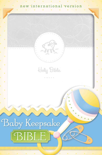 NIV, Baby Keepsake Bible, Leathersoft, White Imitation Leather 