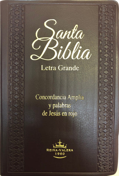 Biblia tamaño manual letra Grande Tampa De Vigil Vino Rvr 1960
