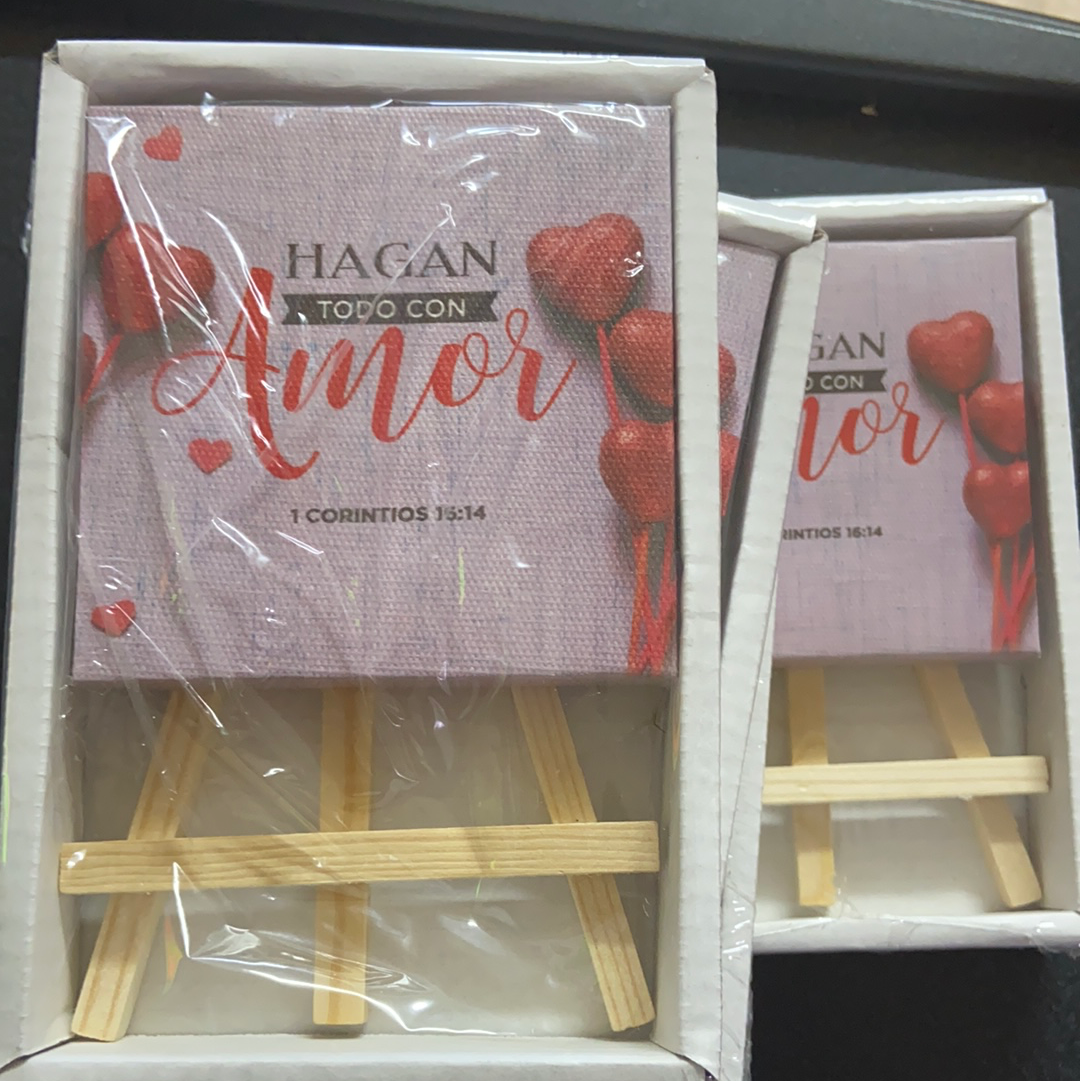 Mini canvas amor — available at The Gospel Bookstore