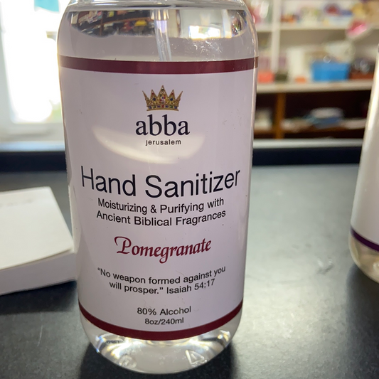 Hand sanitizer Pomegranate — available at The Gospel Bookstore
