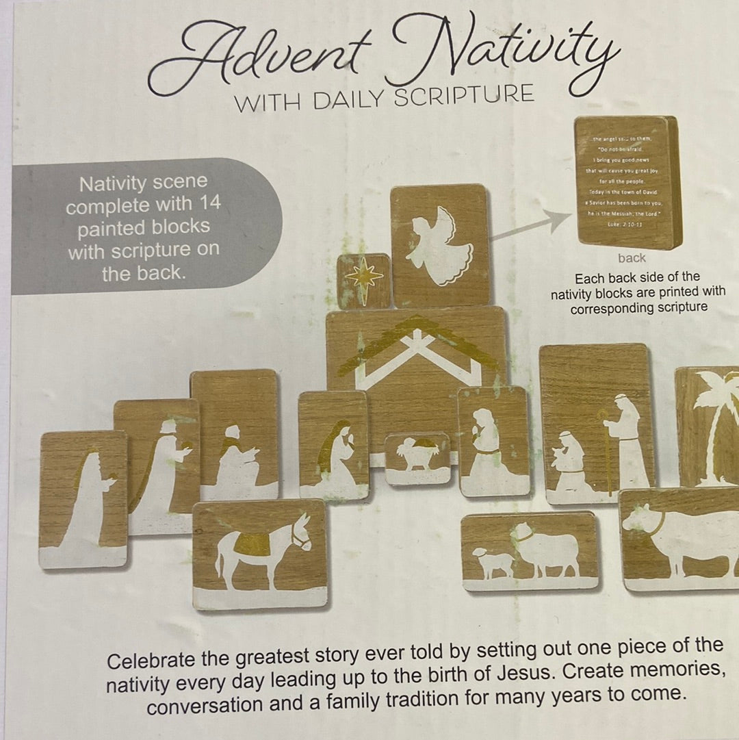 Advent nativity set — available at The Gospel Bookstore