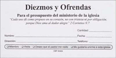 Sobres Diezmos Y Ofrendas — available at The Gospel Bookstore