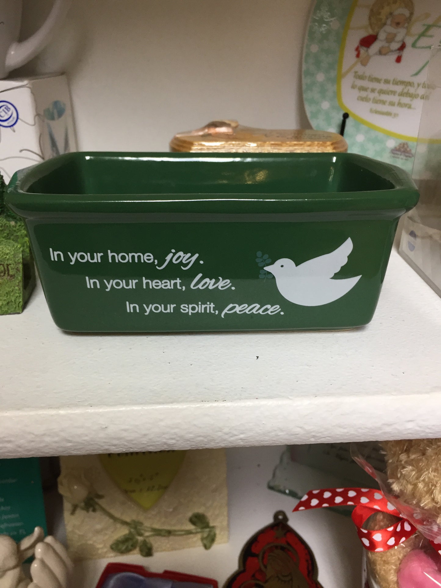 Plate bowl JOY LOVE PEACE
