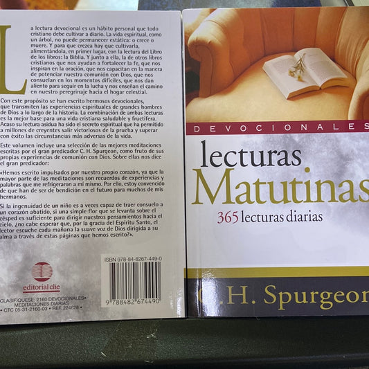 Lecturas Matutinas 365 Lecturas Diarias C.H. Spurgeon Devocional — disponible en La Librería del Evangelio