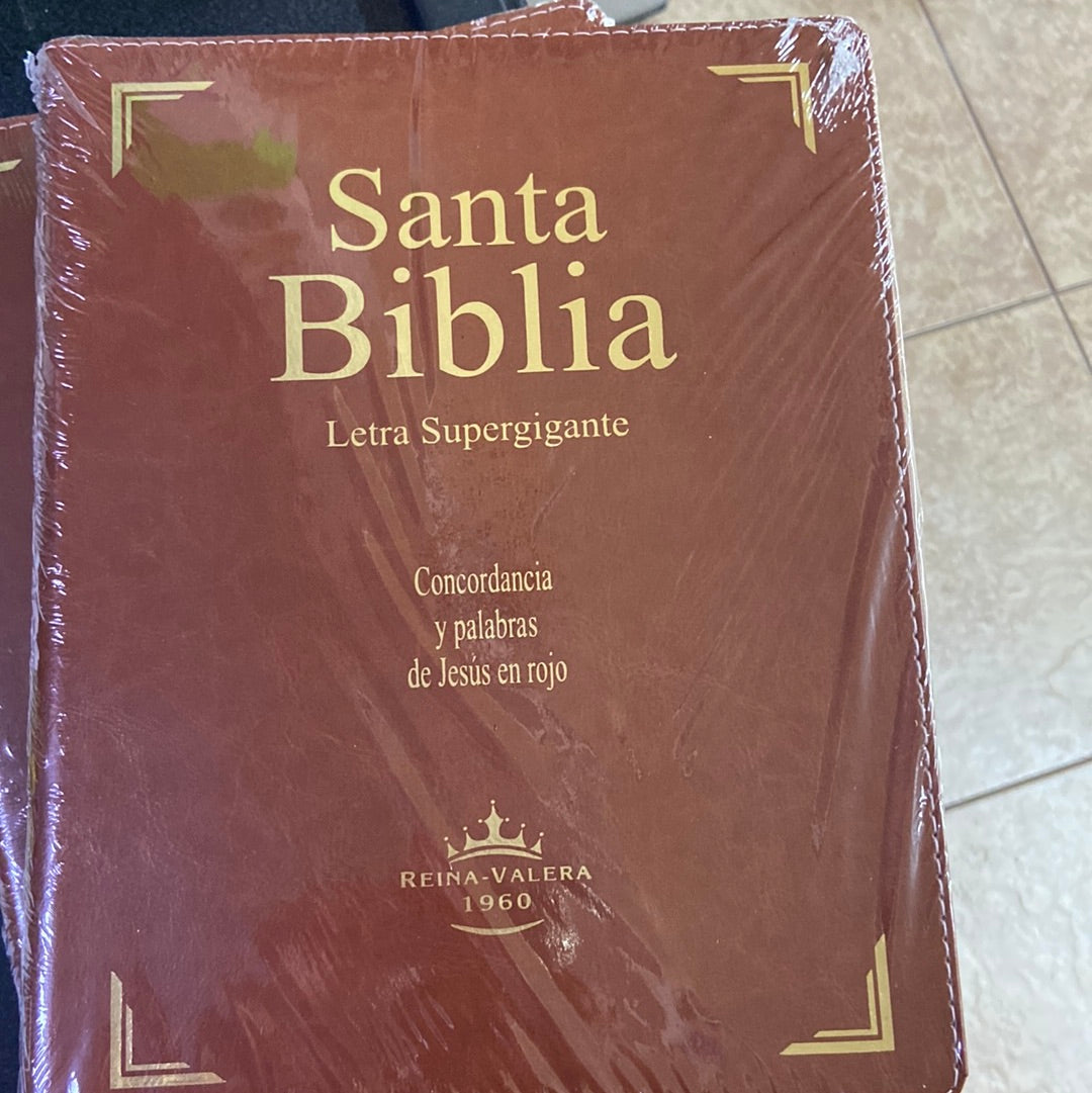 Santa biblia letra supergigante concordancia y palabras de Jesus en rojo Reina valera 1960 — disponible en La Librería del Evangelio
