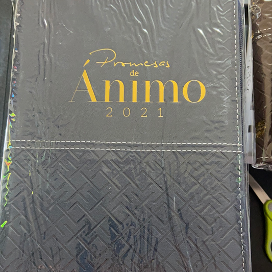 Promesas de animo 2021 Agenda con zipper color azul — disponible en La Librería del Evangelio