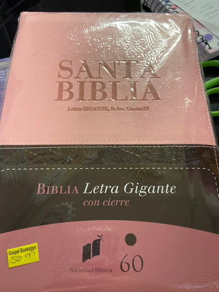 Biblia letra gigante con cierre