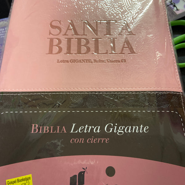 Biblia letra gigante con cierre