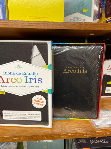 Biblia de estudio Arcoiris edicion con cada versiculo en su propio color