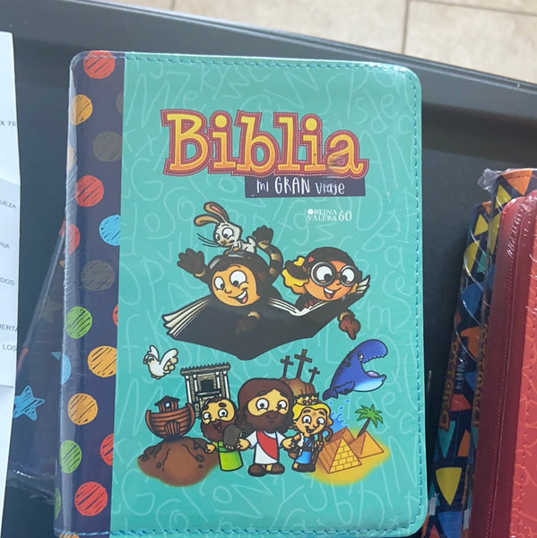 Biblia mi gran viaje reina valera 60 con zipper para niños