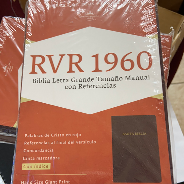 RVR 1960 BIBLIA LETRA GRANDE TAMAÑO MANUAL CON REFERENCIAS