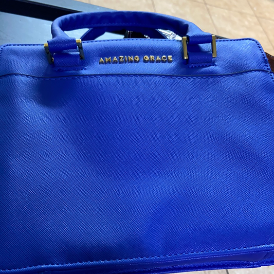 Blue bible cover M — available at The Gospel Bookstore