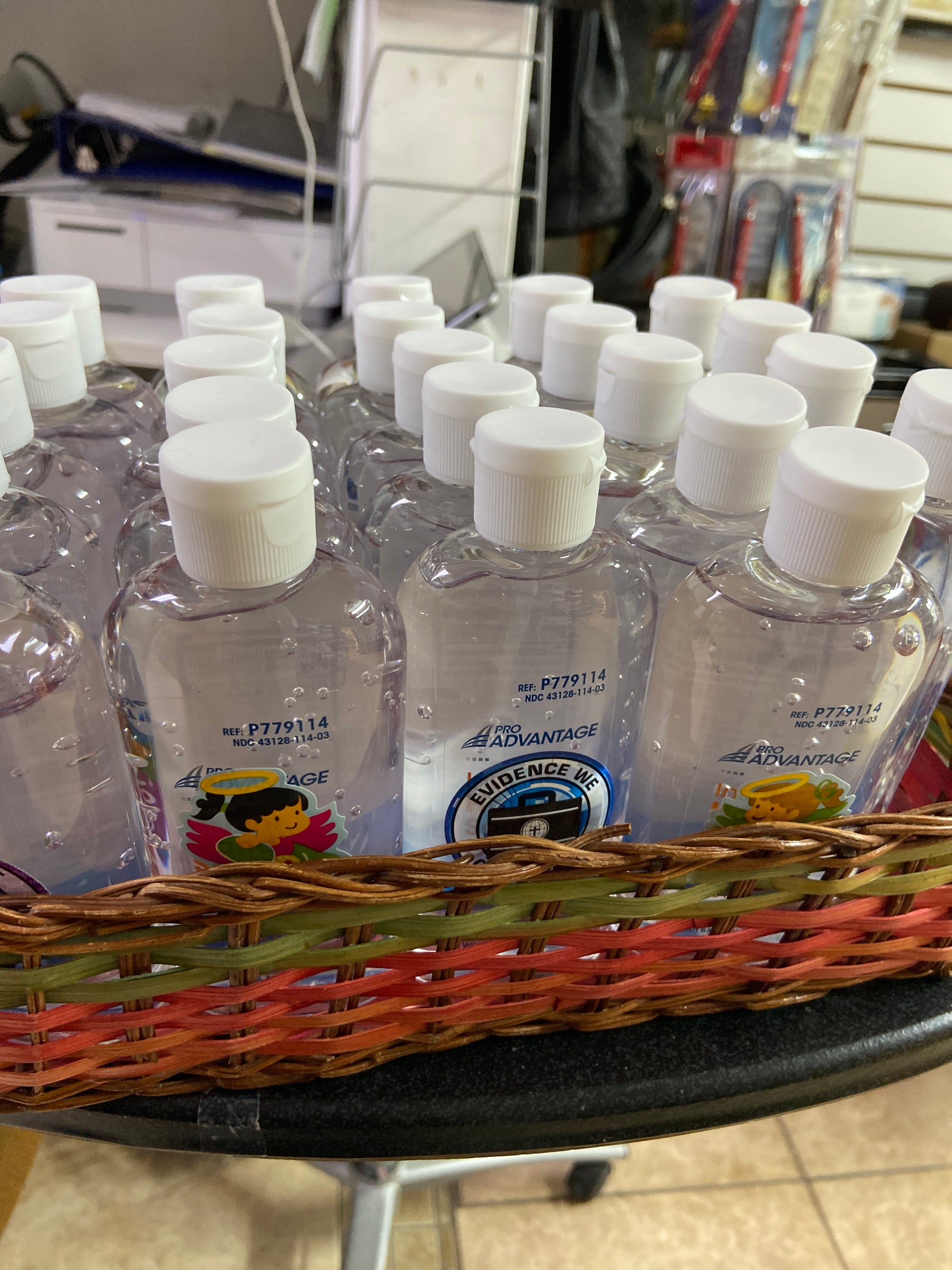 Gel antibacterial — available at The Gospel Bookstore