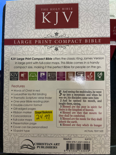 The holy bible KJV large print compact bible