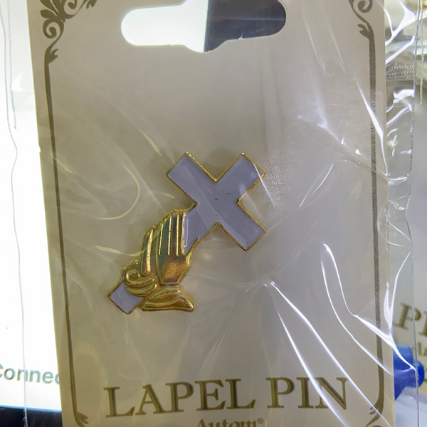 Cross manos pin