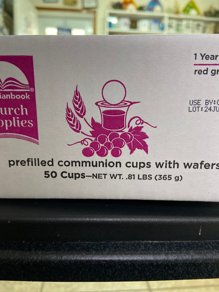 Prefilled communion cups with wafers 50 CUPS