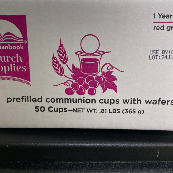 Prefilled communion cups with wafers 50 CUPS