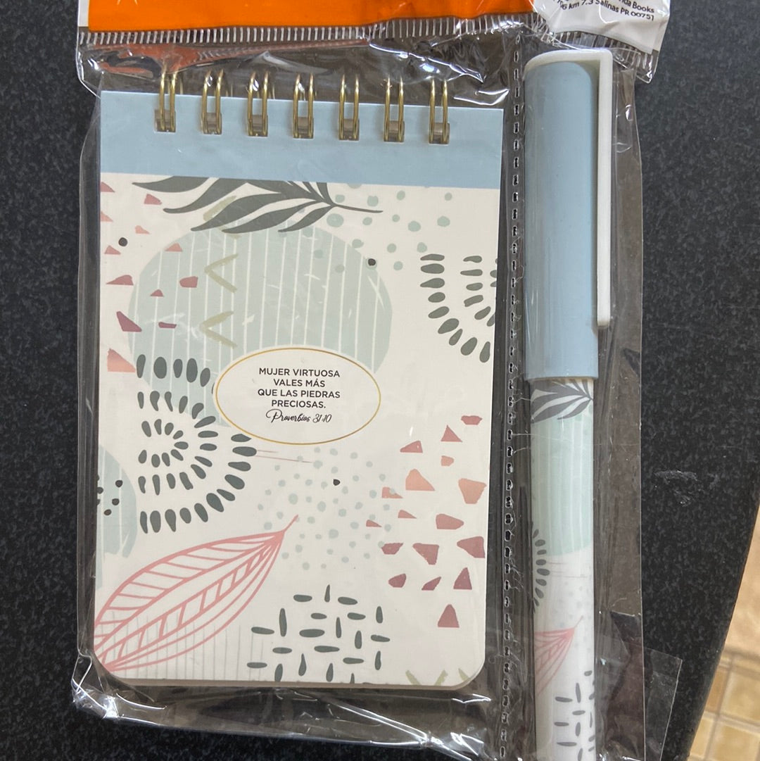 Notepad + Bolígrafo Mujer Virtuosa — disponible en La Librería del Evangelio