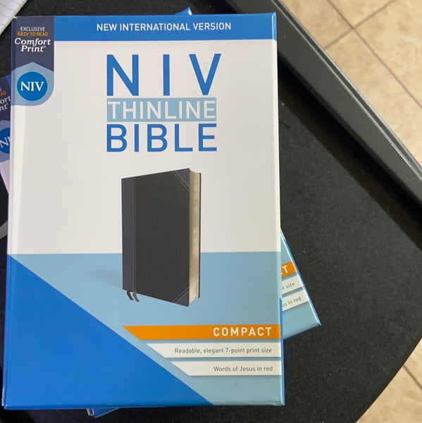 NIV THINLINE BIBLE COMPACT COLOR BLACK