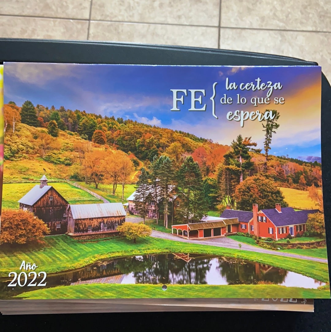 Calendario 2022 FE la certeza de lo que se espera