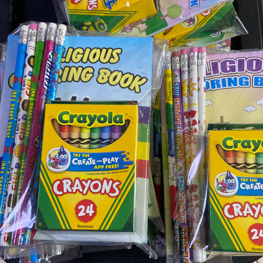 Coloring kit — available at The Gospel Bookstore
