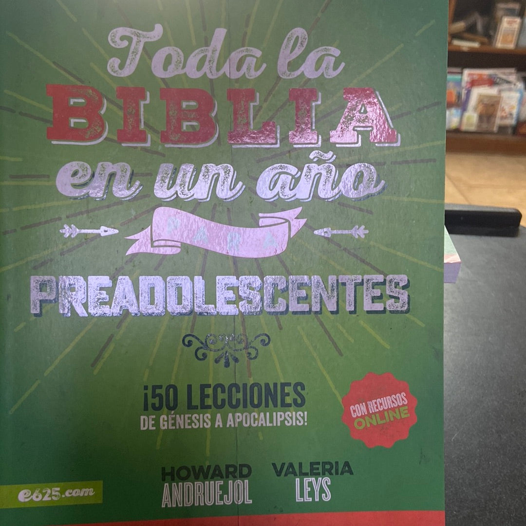 Toda la Biblia en un año para preadolescentes — disponible en La Librería del Evangelio