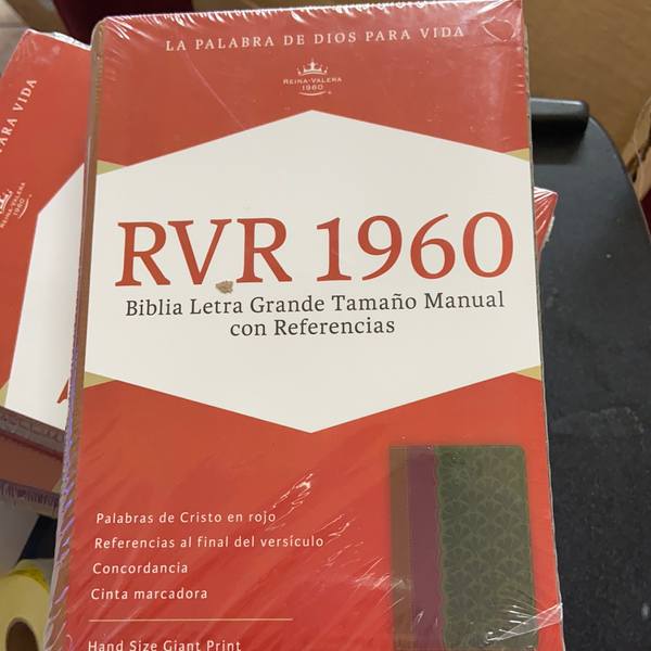 RVR 1960 Biblia letra grande tamaño manual con referencias