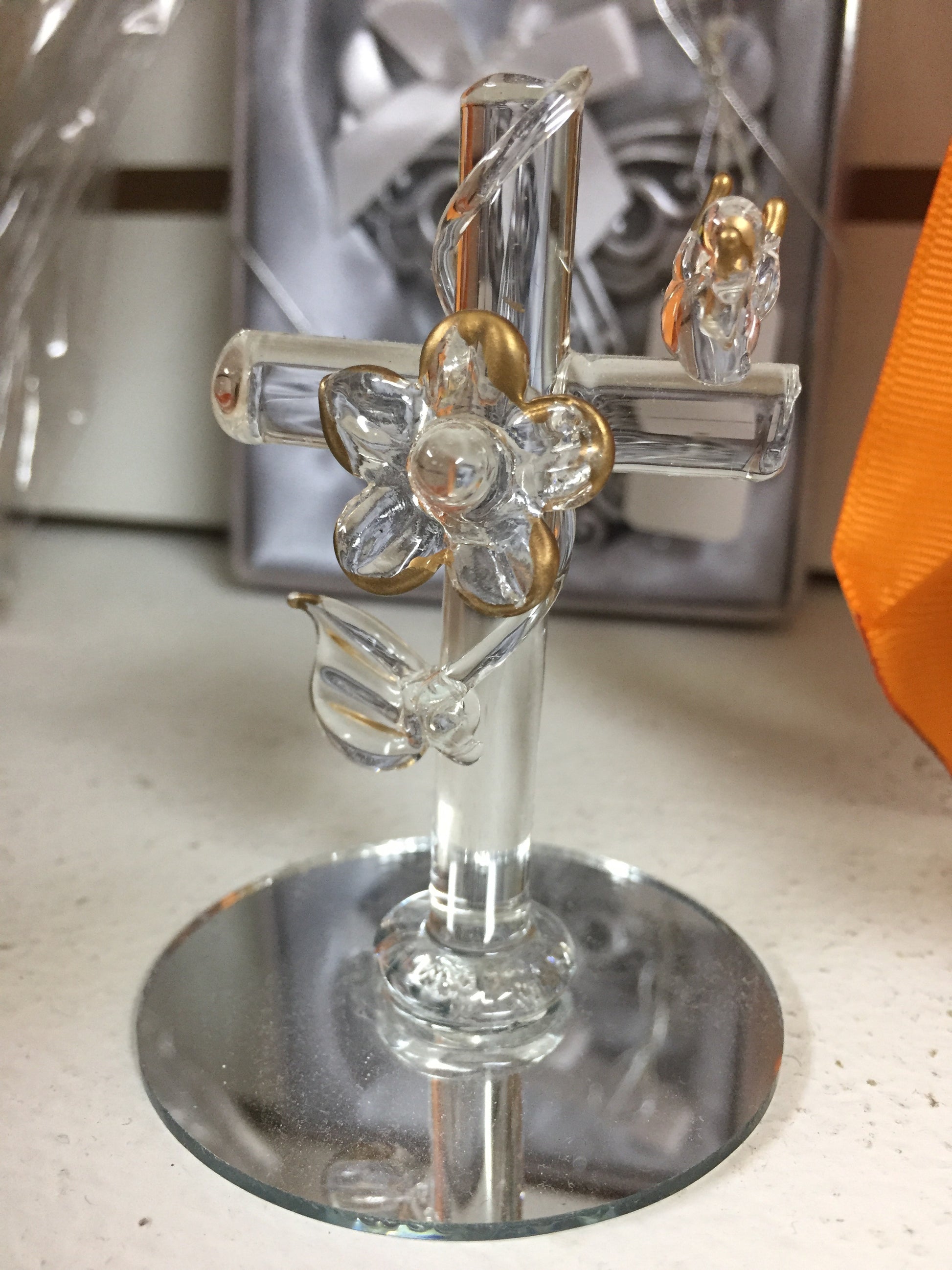 Glass cross — available at The Gospel Bookstore