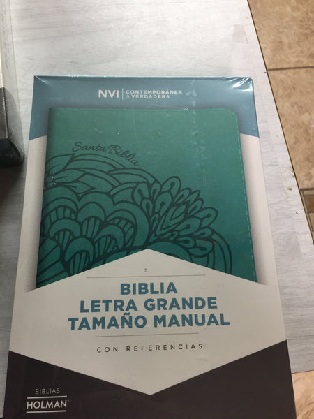 Santa biblia letra grande tamaño manual NVI CONTEMPORÁNEA Y VERDADERA con referencias