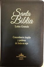 BIBLIA LETRA GRANDE TAMANO MANUAL ALCOLCHADA NEGRA RVR 1960 CIERRE CON INDEX